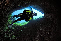 Cave diving, Comino Island, Malta, May 2009