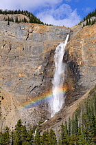 Rainbow in Takakkaw Falls, Yoho National Park, Rocky Mountains, British Columbia, Canada, September 2009