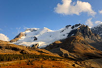 Mount Athabasca and the Athabasca Glacier, Columbia Icefield, Jasper National Park, Rocky Mountains, Alberta, Canada, September 2009