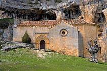 San Bartolome Templar Church-hermitage, Rio Lobos canyon, Castilla y Leon, Spain. March 2006.