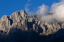 Dolomitic Pena Cifuentes range, Posada de Valdeon, Picos de Europa National Park, Leon, Spain. July 2008.
