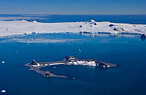 Aerial view of Half Moon Island, South Shetland Islands, Antarctica, February 2006