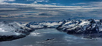Aerial view of King Haakon Bay, South Georgia, Antarctica, December 2006