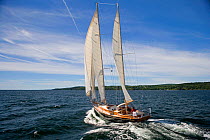 French and Webb yacht ^Wings of Grace^ sailing near Belfast, Maine.