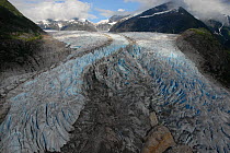 Aerial view of the Mendenhall Glacier, near Juneau, South East Alaska, August 2007