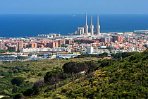 Sierra de Marina Natural Park, with Barcelona city in the background. Catalonia, Spain.