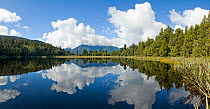 Lake Matheson, with reflection in water, Fox Glacier, New Zealand, April 2009