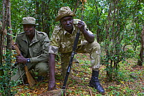 Mara Conservancy Rangers on anti-poaching patrol, Masai Mara Conservancy, Kenya, August 2006