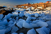 Coastal ice near Saqqaq, Greenland, August 2009