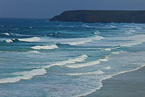 Traigh Mhor beach with Tolsta Head in the distance, Rubha Tholastaidh, Northeast Lewis, Outer Hebrides, Scotland, UK, June 2009