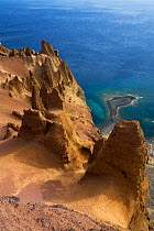 Coastal cliffs, Deserta Grande, Desertas Islands, Madeira, Madeira, Portugal, August 2009