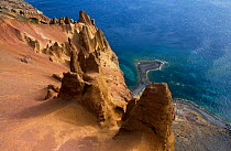 Coastal cliffs, Deserta Grande, Desertas Islands, Madeira, Portugal, August 2009