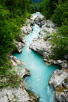 River Soca flowing through Mala korita / Little Canyon, Triglav National Park, Slovenia, June 2009