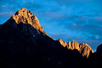 Mount Razor (2,601m) viewed from Kranjska Gora, Triglav National Park, Julian Alps, Slovenia, July 2009