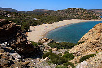 Palm beach in Vai, Crete, Greece, April 2009