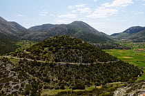 Cretan landscape on the road to Imbros, Crete, Greece, April 2009
