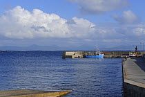 Fishing boat in harbour, Tory Island, County Donegal, Republic of Ireland, June 2008