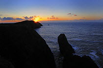 Poirtin ghlais, Tory Island at sunset, County Donegal, Republic of Ireland, June 2008