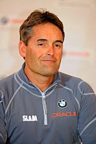 Russell Coutts at press conference prior to the start of the 33rd America's Cup, Valencia, Spain. February 2010.
