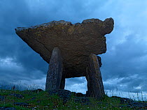 Poulnabrone Dolmen, a stone-age portal tomb, The Burren, County Clare, Republic of Ireland, June 2009