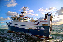 Fishing vessel "Harvester" operating on the North Sea Haddock fishery. January 2010.