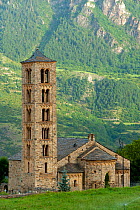 Sant Climent de Taull Church, romanesque church from XII century, and UNESCO world heritage, in the Boí Valley, Pyrenees, Lleida, Catalonia, Spain. July 2009