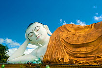 Reclining Buddha in Bago, Myanmar / Burma.  August 2009