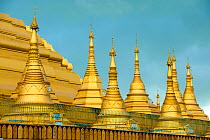 Shwemawdaw Paya, pagoda in Bago, Myanmar, Burma.  August 2009