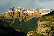 La Fracuata walls in Ordesa valley, Ordesa and Monte Perdido National Park, Pyrenees, Spain. October 2009