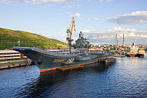 Russian aircraft carrier in Murmansk, Russia, July 2008