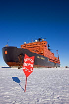 Russian nuclear icebreaker, "NS 50 Lyet Pobyedi" (50 Years of Victory) at the North Pole, July 2008