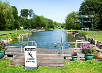 Henleaze Lake, a former quarry and now spring-fed outdoor swimming and high-diving facility, Bristol, England, UK, 2009.