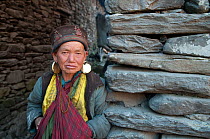 Woman of the Tamang ethnic group, Tamang heritage trail, Gadlang, Langtang region, Nepal., November 2009
