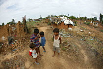 Children playing in slums, Bhopal, Madhya Pradesh, India, November 2008