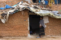 House in industrial slum, Bhopal, Madhya Pradesh, India, November 2008