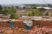 Industrial slum around steelworks, Bhopal, Madhya Pradesh, India, November 2008