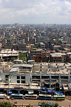 Aerial view of a developing world capital city, Dhaka, Bangladesh, November 2008