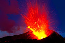 Eyjafjallajkull volcano erupting, Fimmvruhls area, Iceland, 7th of April 2010