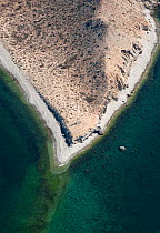 Aerial view of coast, Baja California, Mexico, April 2008
