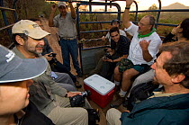 Jack Dykinga and other photographers being transported to the El Triunfo Biosphere Reserve, Sierra Madre del Sur, Chiapas, Mexico, for the ILCP Rapid Assessment Visual Expedition (RAVE) April 2007