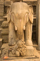 Stone Elephant sculpture, Bhaktapur, Kathmandu, Nepal, December 2007