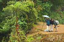 Jack Dykinga photographing a tree fern in the El Triunfo Biosphere Reserve, Sierra Madre del Sur, Chiapas, Mexico, for the ILCP Rapid Assessment Visual Expedition (RAVE) April 2007