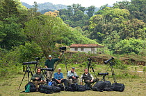 Florian Shultz, Jack Dykinga, Patricio Robles Gil, Tom Mangelsen and Fulvio Eccardi with their Nikon and Lowepro equipment, members of the photographic team of the ILCP Rapid Assessment Visual Expedit...
