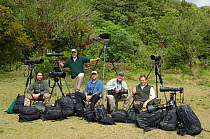 Florian Shultz, Jack Dykinga, Patricio Robles Gil, Tom Mangelsen and Fulvio Eccardi with their Nikon and Lowepro equipment, members of the photographic team of the ILCP Rapid Assessment Visual Expedit...