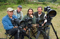 Patricio Robles Gil, Tom Mangelsen, Florian Shulz and Fulvio Eccardi with their Nikon camera equipment, members of the photographic team of the ILCP Rapid Assessment Visual Expedition (RAVE) to El Tri...