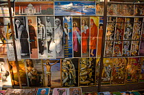 Chritiand religious postcards for sale, Calcutta, India, November 2007