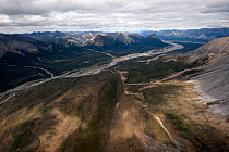 Aerial view of the Mackenzie Mountains, Northwest Territories, Canada