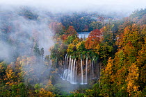Veliki Prstavci waterfalls close to Gradinsko lake at dawn, Upper Lakes, Plitvice Lakes NP, Croatia, October 2008. Highly commended in GDT European Nature Photographer of the Year competition 2010.