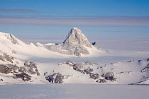 The Minaret Peak, which is Late Cambrian and part of the Marble Hills Heritage Range. Ellsworth Mountains, West Antarctica, January 2006.