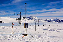 Weather Station by the side of the Blue Ice Runway at Patriot Hills. Antarctica, January 2006.